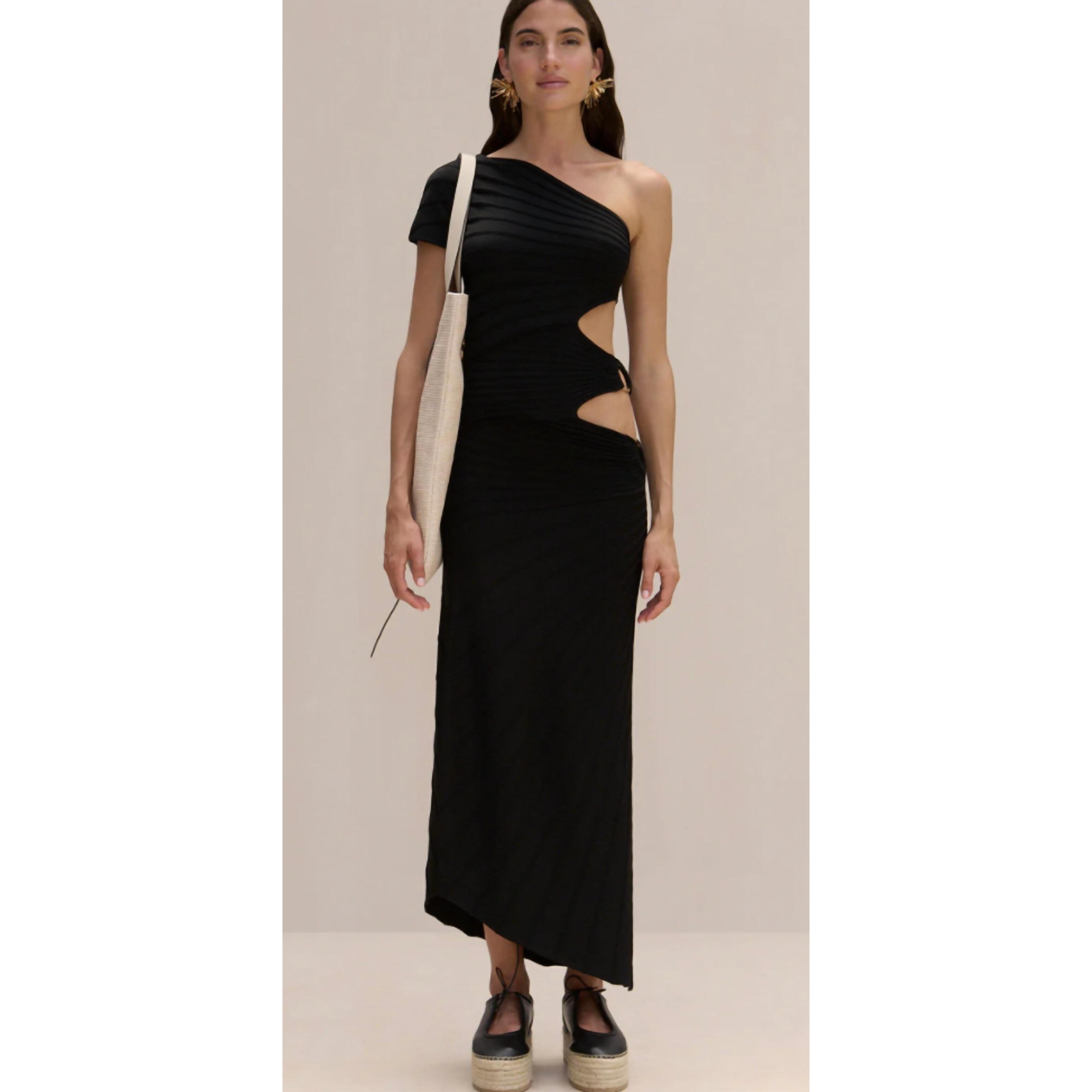 New Cult Gaia Lurez Knit Dress In Black